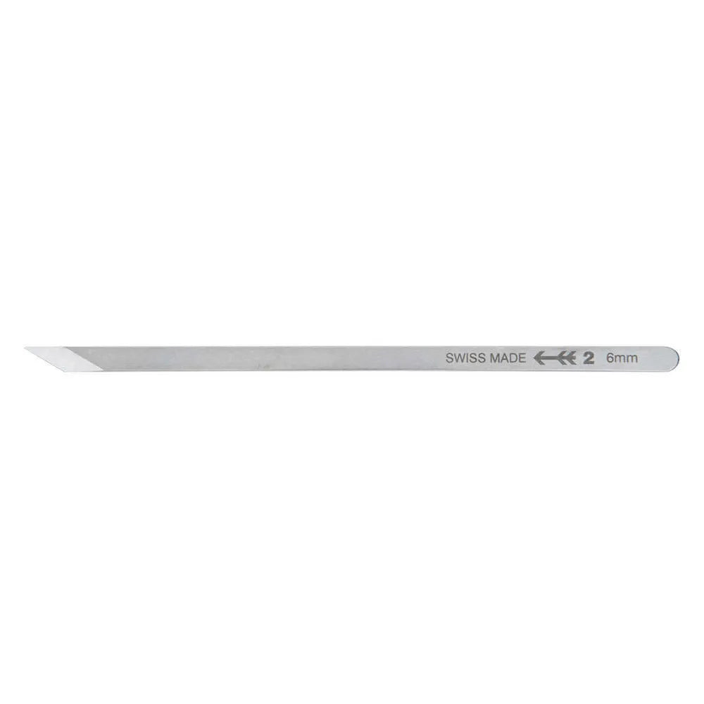 Swiss Steel 6mm Knife 700402 - Hardened RC59-60, Double Bevelled, No Handle, Ideal for Bridge Shaping, Made in Switzerland