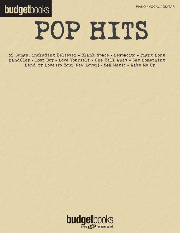 Budget Books Pop Hits Piano, Vocal & Guitar Songbook by Hal Leonard, 52 Songs, 352 Pages