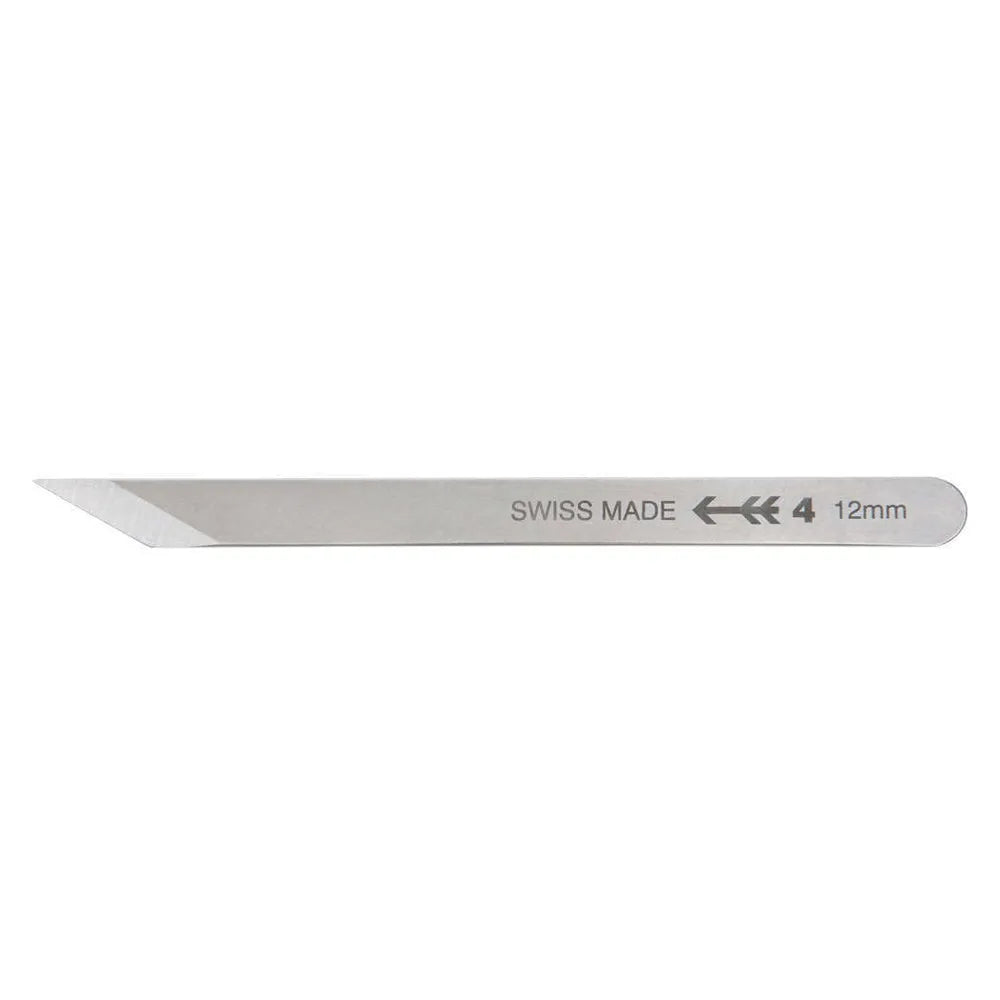Swiss Steel 12mm Knife 700404 - Hardened, Double Bevelled, No Handle, Ideal for Bridge Shaping, Made in Switzerland