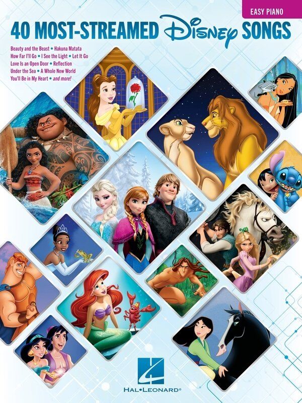 The 40 Most Streamed Disney Songs Easy Piano Songbook