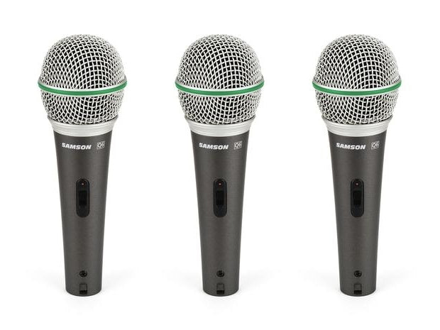 Samson Audio : Q6 Dynamic Mic 3 Pack