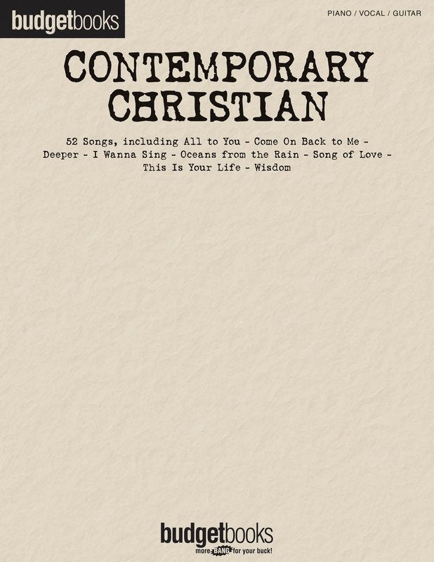 Budget Books: Contemporary Christian — Piano/Vocal/Guitar (Hal Leonard)
