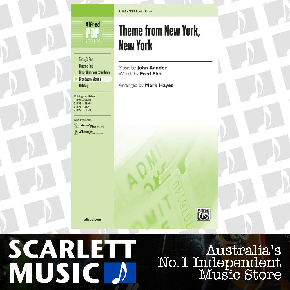 Theme from New York New York TTBB Choral Sheet Music — view 2