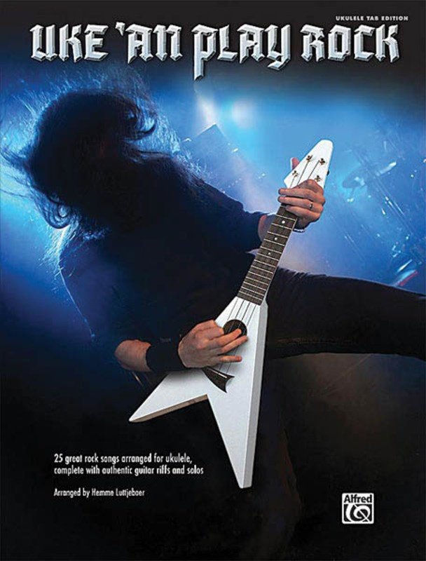 Uke 'an Play Rock Tab by Hal Leonard - 25 Songs for Ukulele with TAB, Includes Classics & Modern Rock Titles, 108 Pages