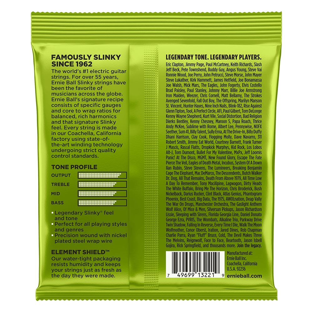 Ernie Ball Regular Slinky Nickel Wound Electric Guitar Strings 3 Pieces Pack, 10-46 Gauge — view 2
