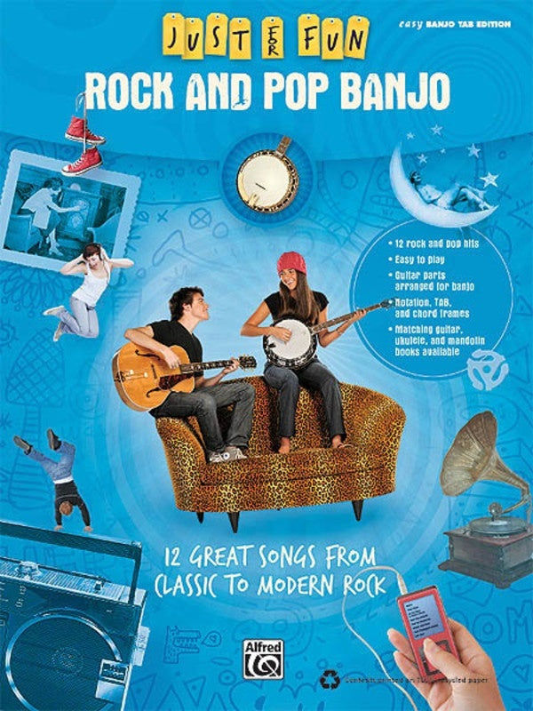 Just For Fun Rock and Pop Banjo (Softcover Book)