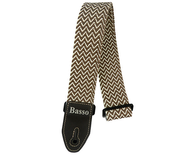 Basso Guitar Strap - Cotton Indie Brown EX05