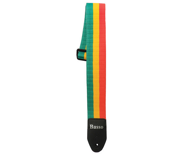 Basso Guitar Strap - Synthetic Rastafari SF29