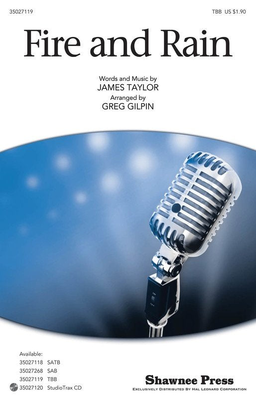 Fire and Rain — TBB Choral Score (Shawnee Press)