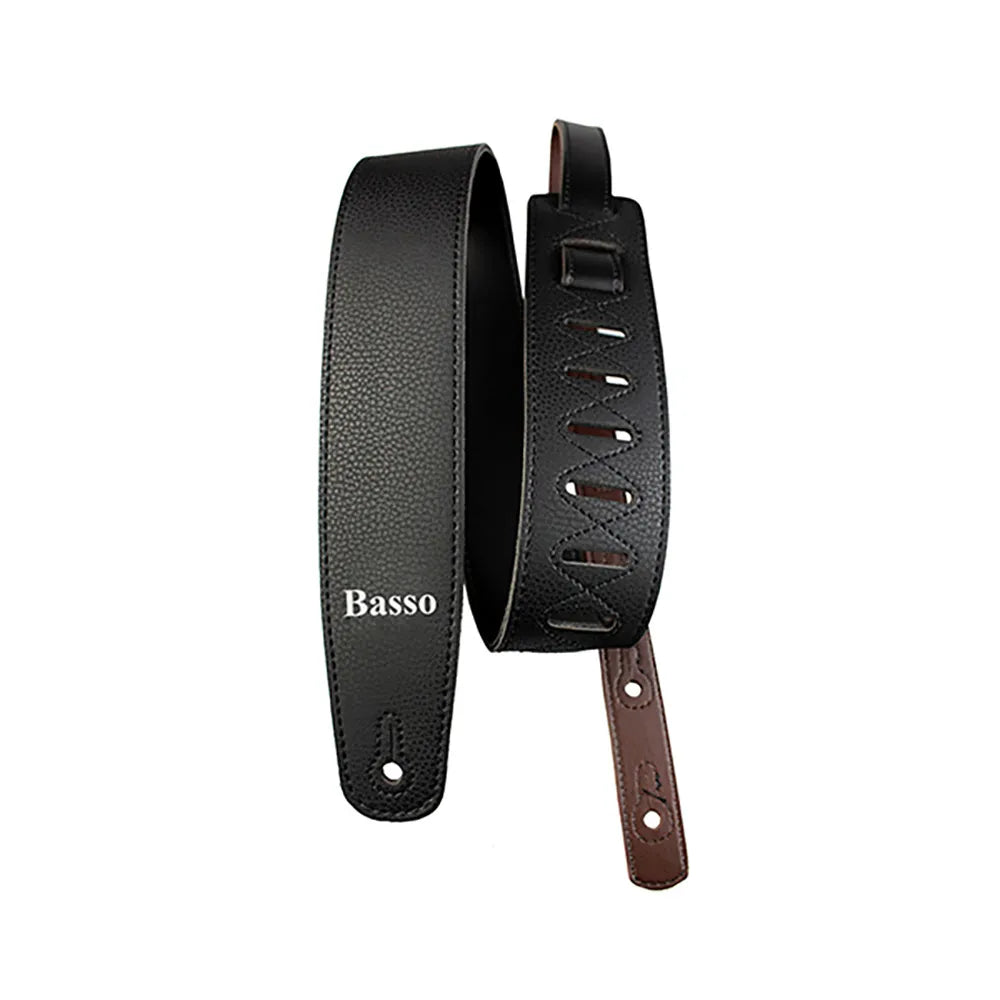 Basso Synthetic Vintage Black Guitar Strap VTL01
