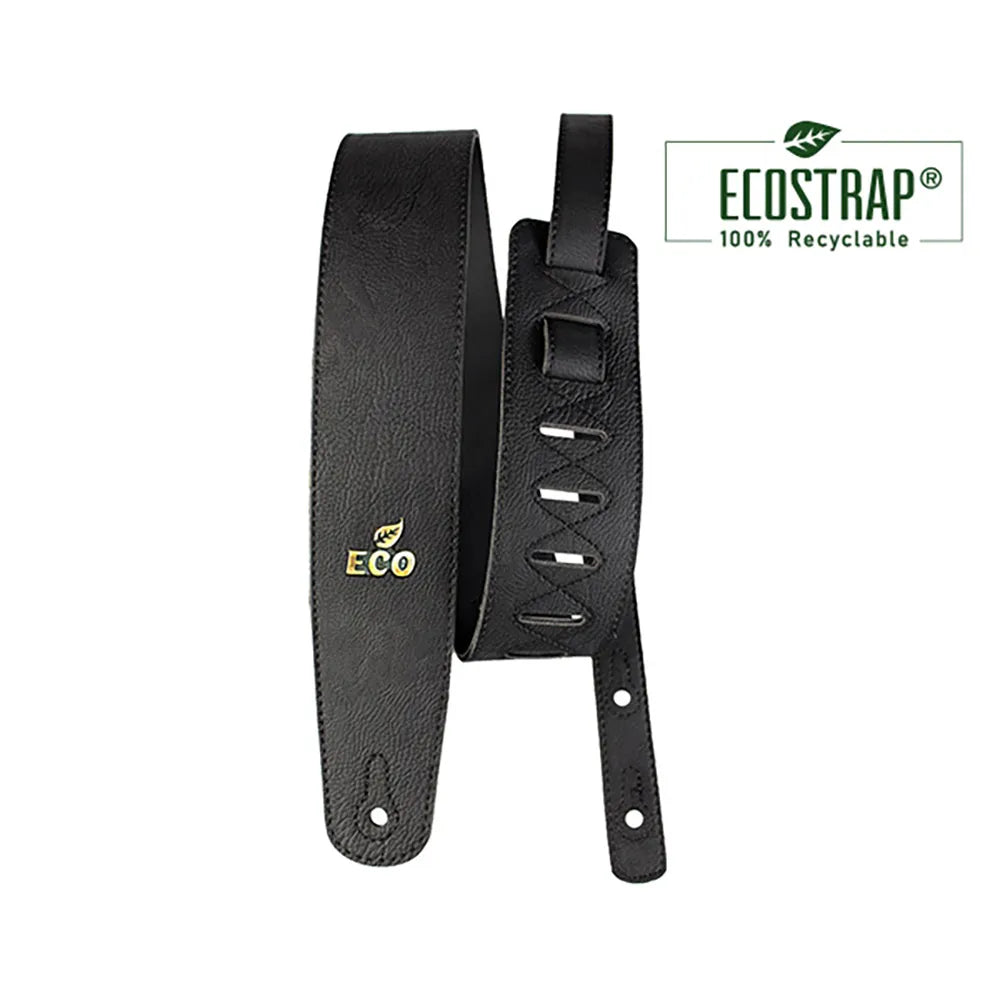 EcoStrap Vegan Guitar Strap - 100% Recyclable Black ECO-01