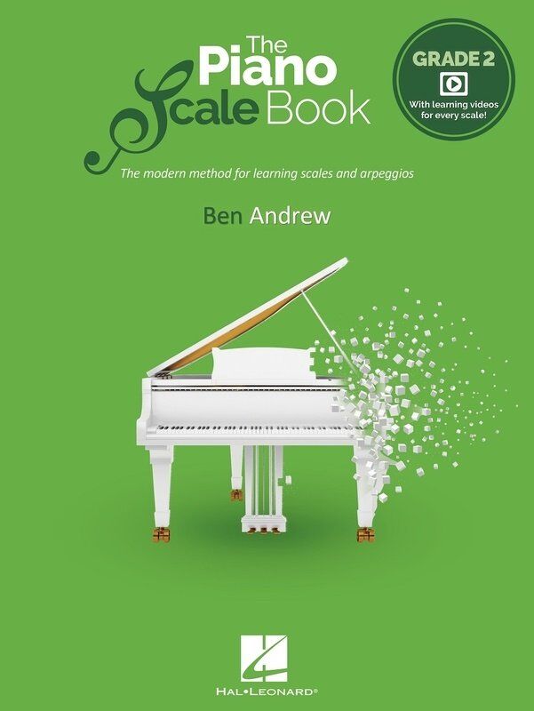 The Piano Scale Book - Grade 2 by Hal Leonard, 40 Pages, Piano, Includes Keyboard Diagrams and Playalong Videos