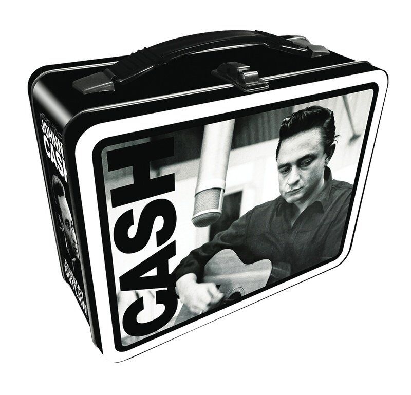Johnny Cash Lunchbox by Aquarius, 19.7 x 17.1 x 10.5 cm, colorful and glossy, 100% licensed. Perfect for food, fun, or gear.