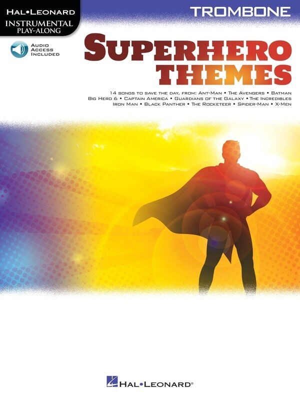 Superhero Themes Instrumental Play-Along Trombone Book