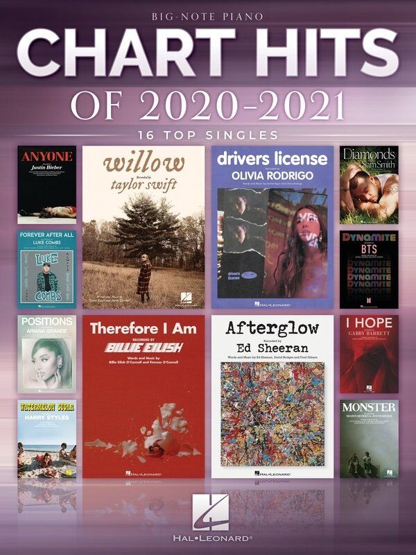Chart Hits of 2020-2021 Big Note Piano by Hal Leonard