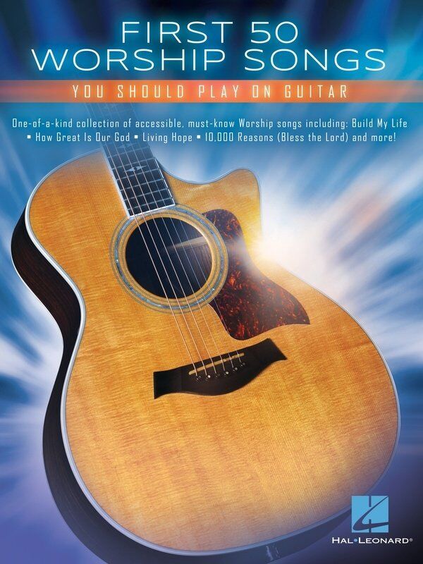 First 50 Worship Songs for Guitar: Standard Notation, Chords & Lyrics, 96 Pages, Hal Leonard