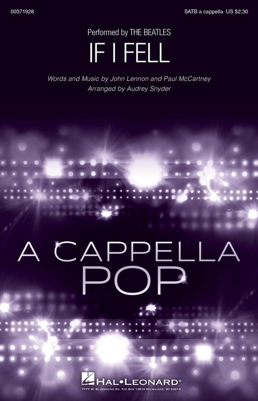 If I Fell Satb A Cappella Octavo