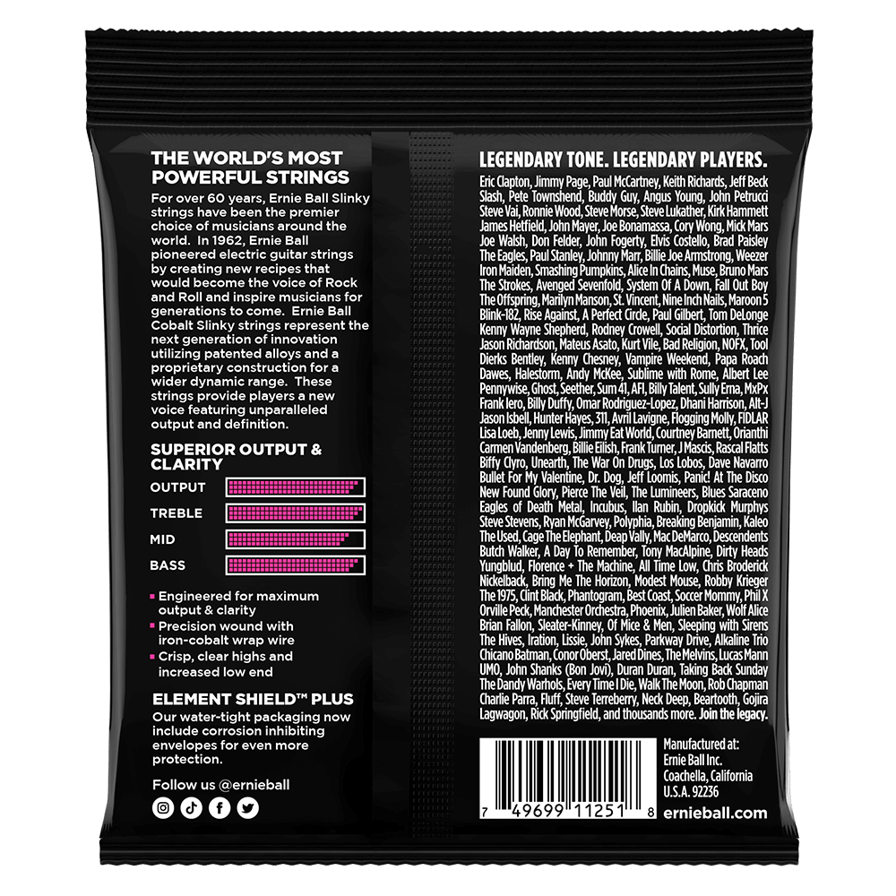 Ernie Ball Super Slinky Cobalt Electric Guitar Strings 3-Pack 9-42 — view 2