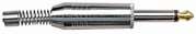 AMS 3735 6.3mm Jack Plug Mono Nickel Gold Tip