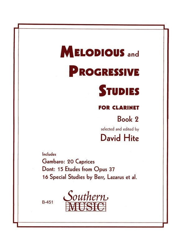 Melodious And Progressive Studies Book 2 Clarinet (Pod) (Softcover Book)