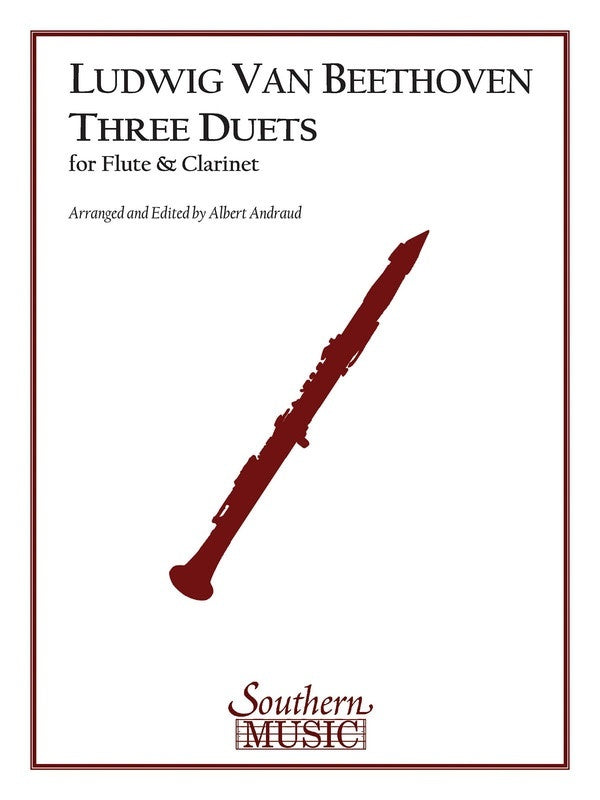 Three Duets For Flute (Ob Or Violin) And Clarinet (Music Score/Parts)