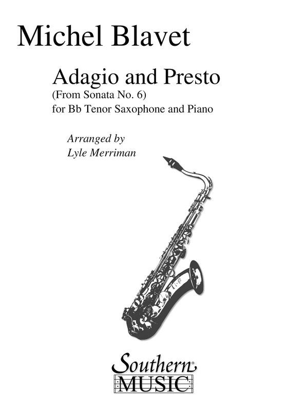 Adagio And Presto Tenor Sax Piano (Softcover Book)