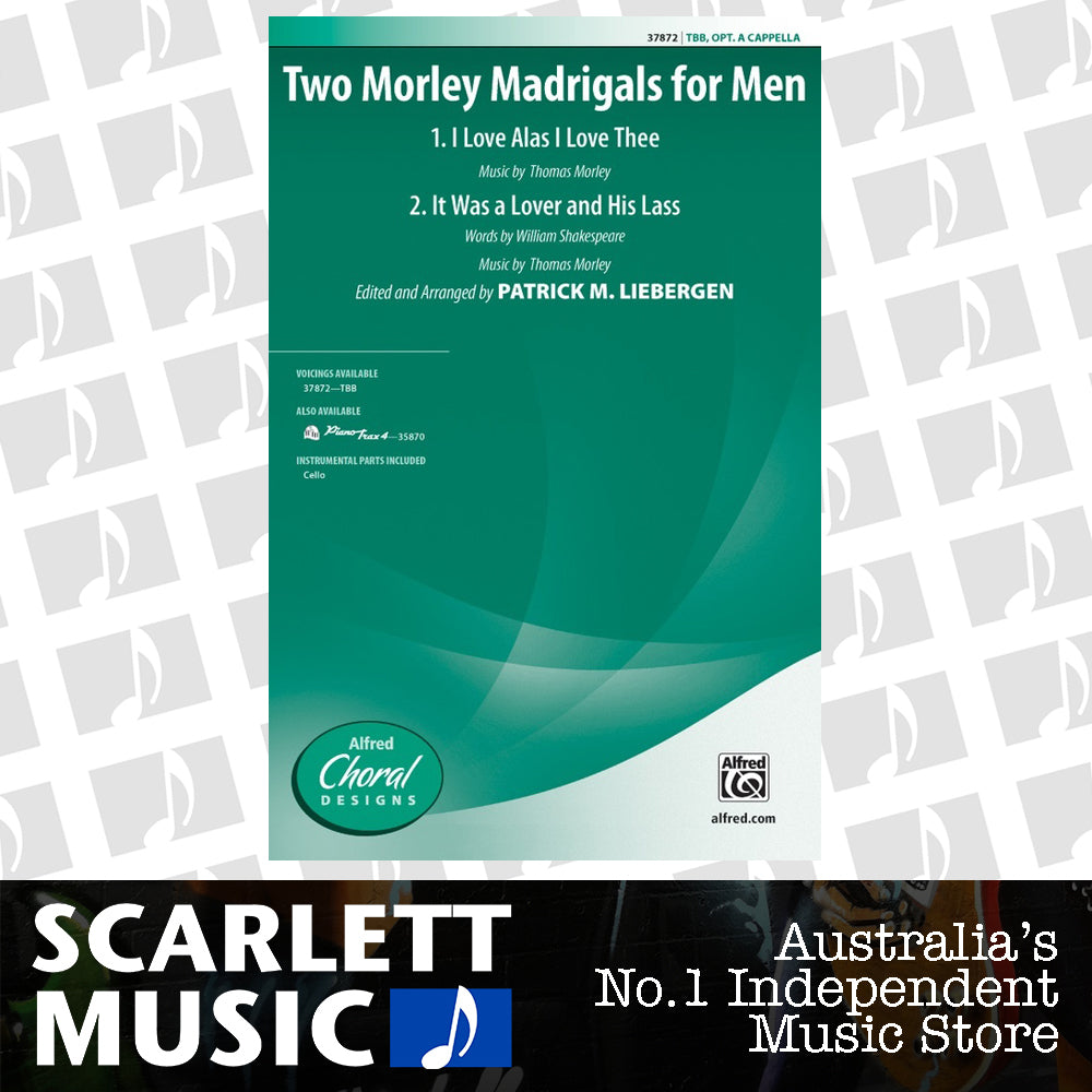 Two Morley Madrigals for Men TBB Choral Sheet Music — view 2