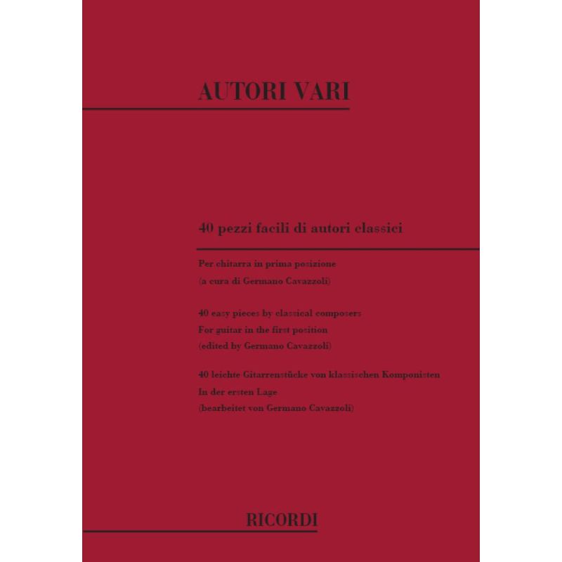 40 Pezzi Facili Di Autori Classici Per Book