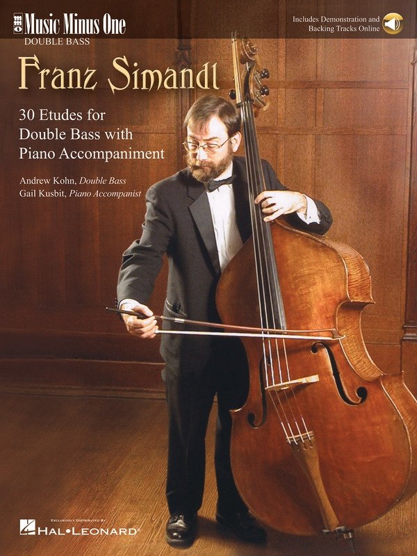 Simandl: 30 Etudes for Double Bass & Piano — Book/Online Audio (Music Minus One)