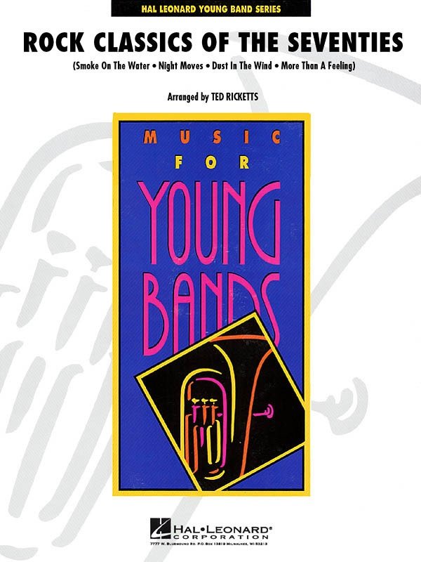 Rock Classics of the Seventies — Concert Band Grade 3, Score & Parts (Hal Leonard, Young Concert Band)