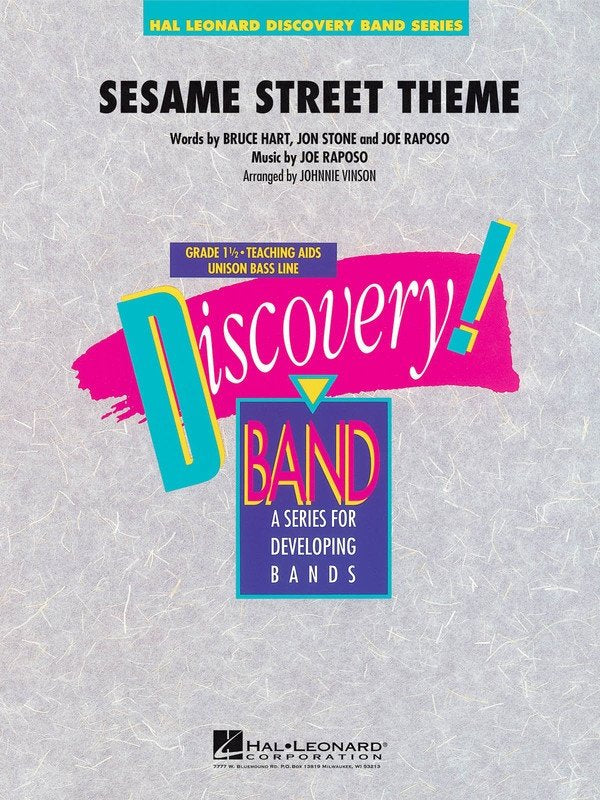 Sesame Street Theme — Discovery Concert Band Grade 1.5, Score & Parts (Hal Leonard)