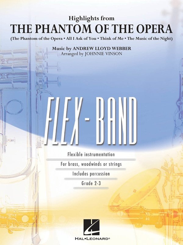 Highlights from Phantom of the Opera — FlexBand Concert Band Grade 2-3, Score & Parts (Hal Leonard)