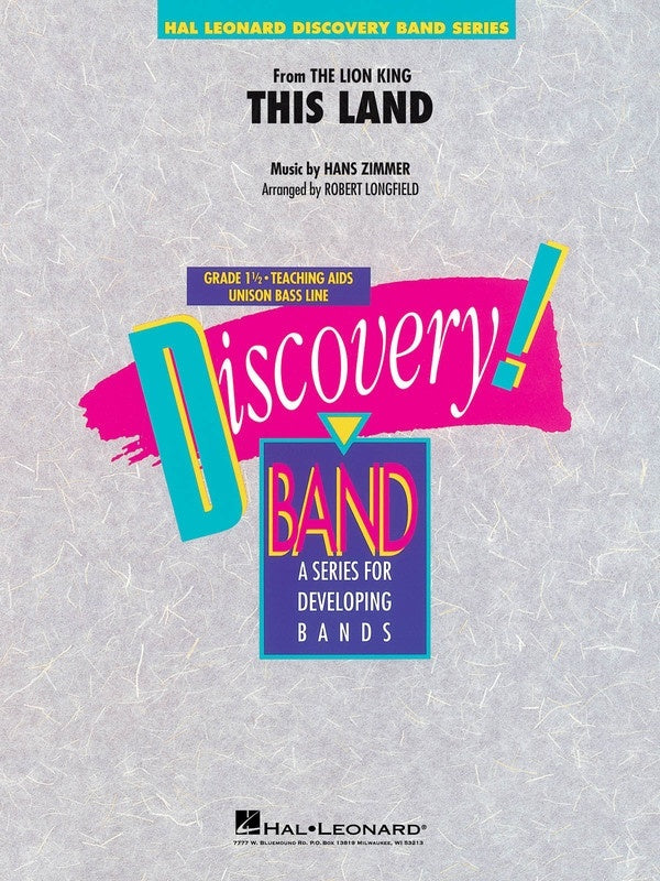 This Land (From The Lion King) Concert Band 1.5 Score/Parts — view 2