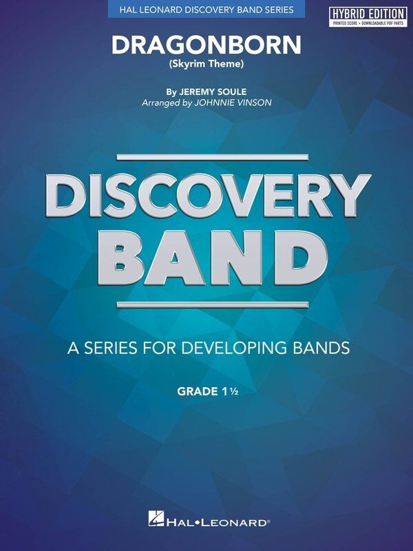 Dragonborn (Skyrim Theme) Concert Band Arrangement by Johnnie Vinson, Hal Leonard, 12 Pages