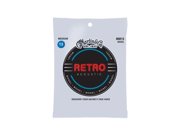Martin Strings : Martin Retro Strings Medium/Light Monel 13-56
