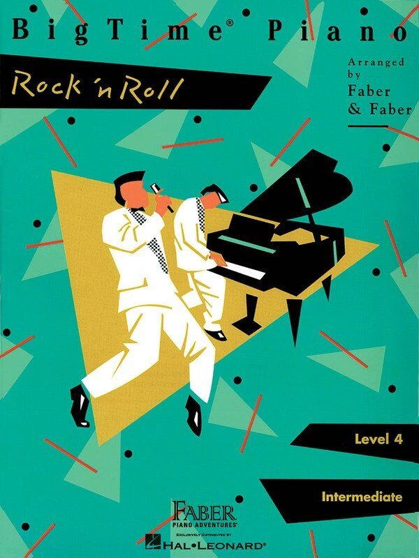 BigTime Piano Rock 'n Roll Level 4 by Faber Piano Adventures, 40 pages, Piano Solo, features hits from the '50s, '60s, and '70s.