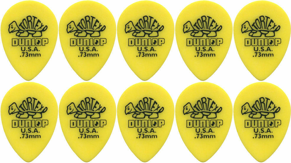 10 x Jim Dunlop Tortex Small Tear Drop .73MM Gauge Guitar Picks 423R