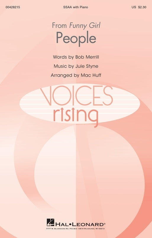 People From Funny Girl Satb Divisi A Cappella Octavo