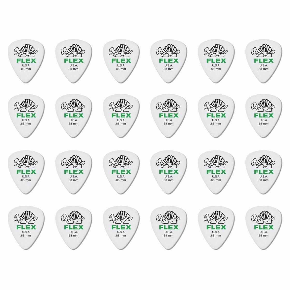 24 x Dunlop Tortex FLEX 0.88MM Gauge Guitar Picks 428R Plectrums