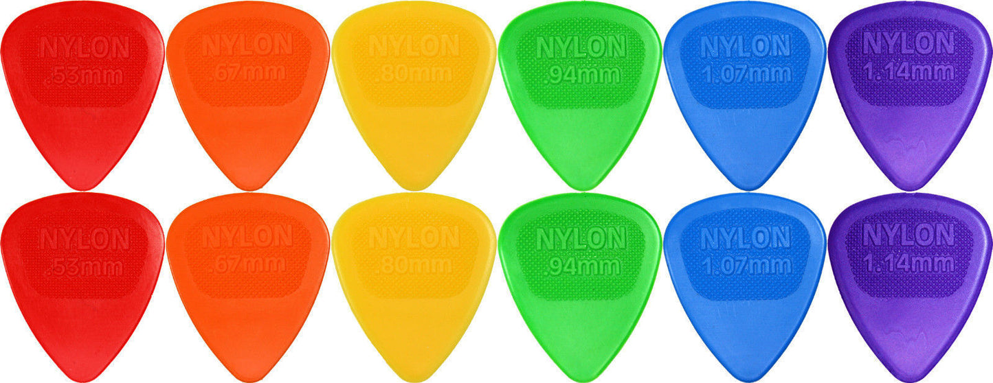 12 x Dunlop Midi Guitar Picks Mixed Gauges 443R Free Shipping
