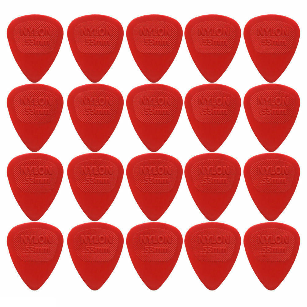 20 x Dunlop Midi Standard .53MM Gauge Guitar Picks 443R Plectrums Red