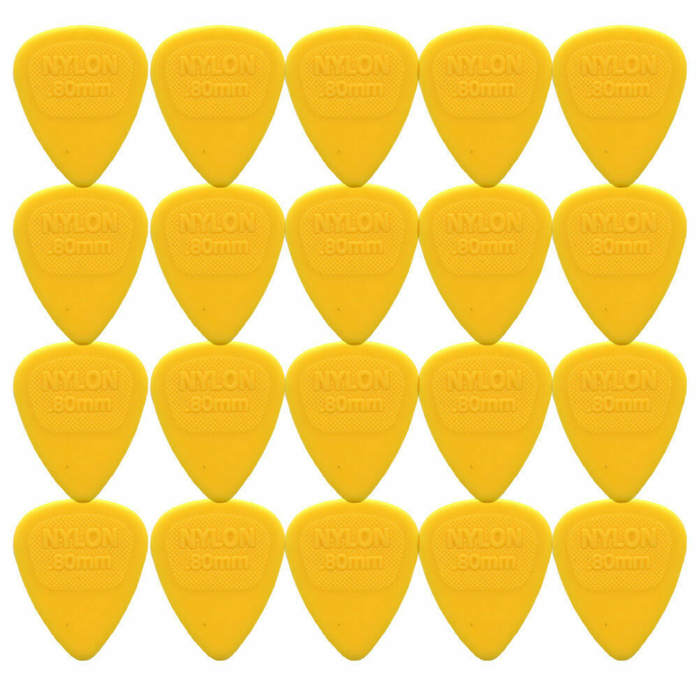 20 x Dunlop Midi Standard .80MM Gauge Guitar Picks 443R Yellow