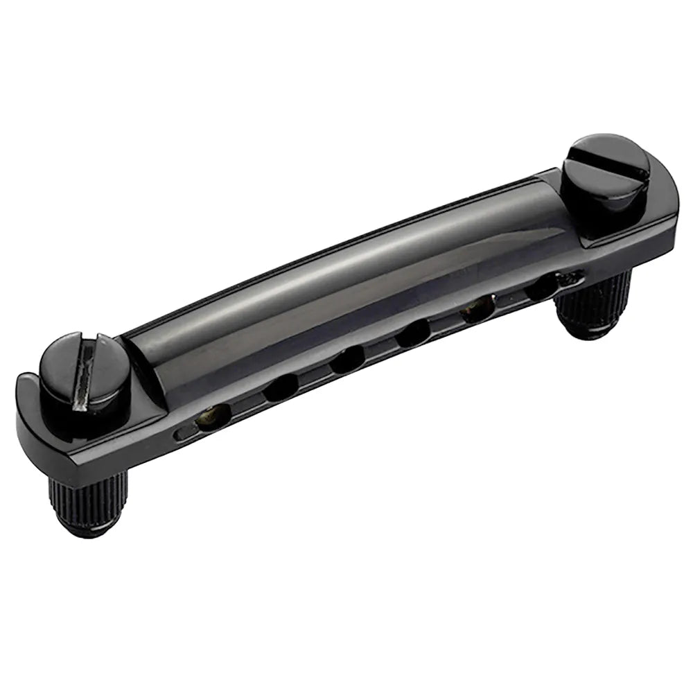 Schaller Guitar Stop Tailpiece Black 12050400 for GTM Bridges, Dist: 82mm
