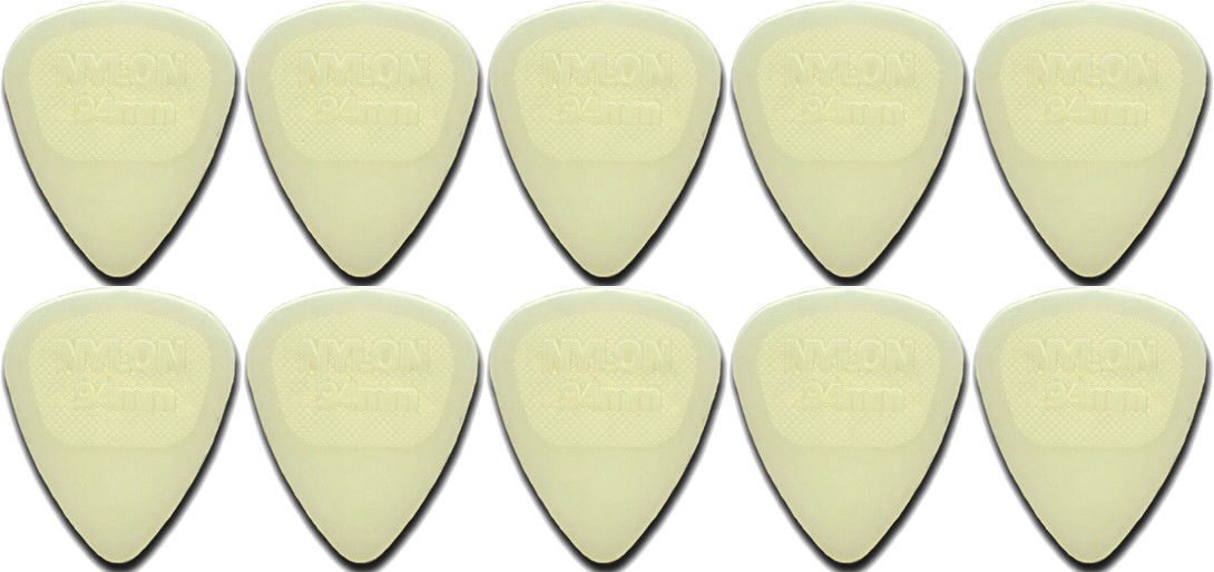 10 x Jim Dunlop Glow In The Dark Standard .94MM Gauge Guitar Picks Nylon