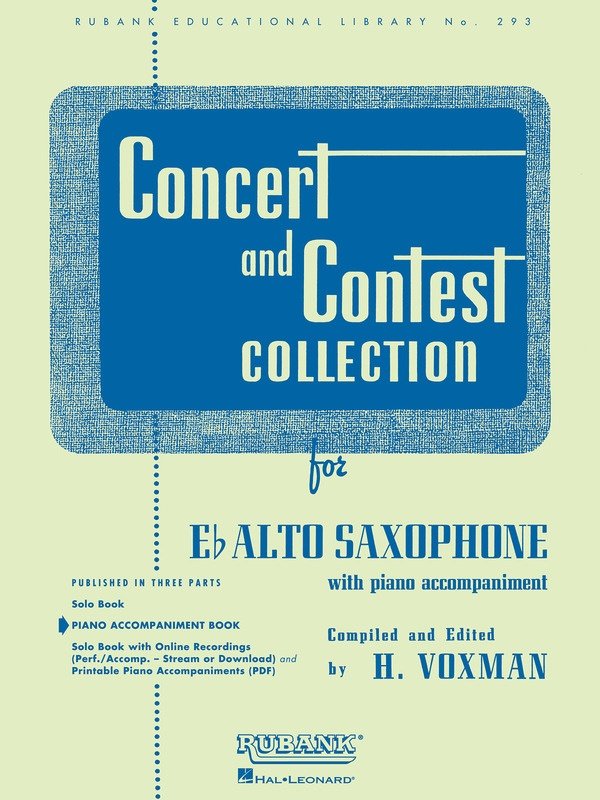 Concert and Contest Collection — Alto Saxophone with Piano Accompaniment (Rubank Publications)