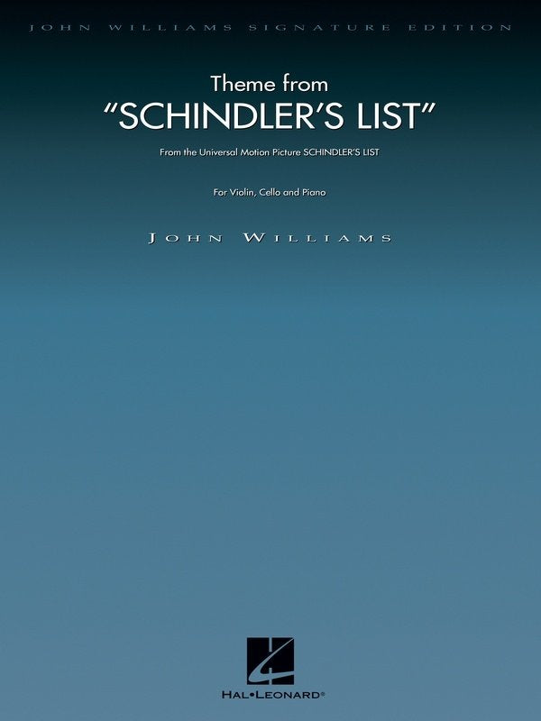 Theme From Schindlers List For Violin/Cello/Piano (Hal Leonard)
