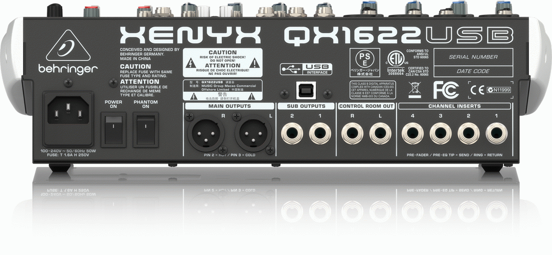 Behringer Xenyx Qx1622Usb Mixer — view 3