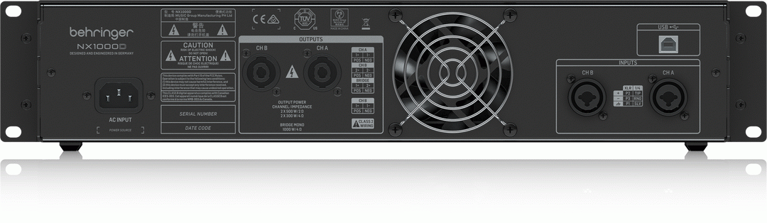 Behringer NX1000D Power Amplifier W/Smartsense — view 3