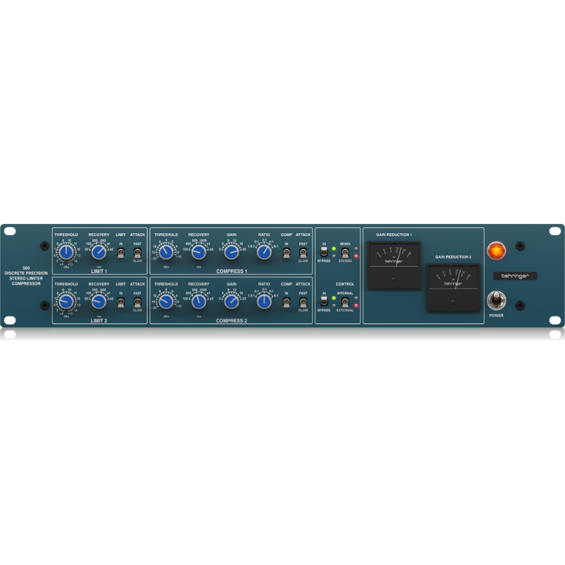 Behringer 369 2-Channel Precision Stereo Compressor and Limiter with Midas Transformers — view 5