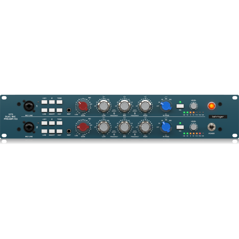 Behringer 1273 2-Channel Microphone Preamp with 3-Band EQ and Midas Transformers